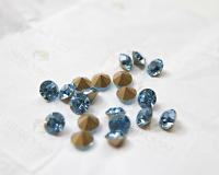 Swarovski 24ss/28ss/38ss Chaton Round Aquamarine (202) 6/12/24/100/300/500 Pieces