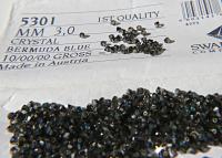 3mm Crystal Bermuda blue Swarovski Bicone Cuts 36/72/144/432/720 Pieces Jewelry findings, embroidery materials, jewelry making, craft