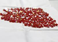 4mm Dark Red Coral Aurore Boreale Swarovski Bicone beads Cuts 36/72/144/432/1000 Pieces jewelry making materials