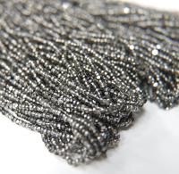 8/0 Charlotte Cut Beads Patina Transparent Crystal Gun Metal 10/20/50/250/500 Grams 425 Pieces embroidery materials, jewelry making, vintage