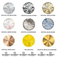 8 mm Swarovski 1122 Rivoli Crystal Foiled in 13 Colours 6/12/72/144 Pieces (39 ss) jewelry findings, PREMIUM MATERIALS