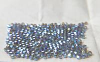Swarovski (3/4mm) Olivine AB 2X FC Bicones 36/72/144/432/720 Pieces (228 AB) rainbow beads, jewelry making, couture embellishments