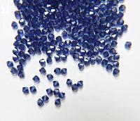 Dark Sapphire Swarovski Bicone beads (4mm) 36/72/144/432/720 Pieces VINTAGE SWAROVSKI, jewelry making, embroidery materials, craft supply