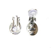 Clip-on Earrings Base Oval fits Oscar styled Earrings high quality 18x13mm base oval settings in Gold/Rhodium