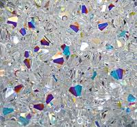 3mm Crystal Aurore Boreale Swarovski Bicone beads rainbow 36/72/144/432/720 Pieces rainbow beads, jewelry making, couture embellishments