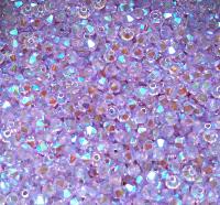 3/4mm Swarovski Violet AB 2X FC Bicones Rainbow Beads 36/72/144/432/720 Pieces vintage rare jewelry findings, embroidery materials, couture