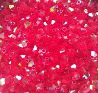 Swarovski (4mm) Light Siam AB Bicones rainbow beads 36/72/144/432/720 Pieces, PREMIUM rainbow beads, jewelry making, couture embellishments