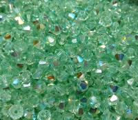 4mm Swarovski Chrysolite AB Bicones rainbow beads 36/72/144/432/720 Pieces, rainbow beads, jewelry making, couture embellishments
