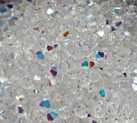 3/4mm Crystal Aurore Boreale Swarovski Bicone Crystal beads 36/72/144/432/720 Pieces rainbow beads, jewelry making, couture beading