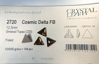 Swarovski 2720 Cosmic Delta 12.5mm Smoked Topaz Non Hotfix 6/24/72/144 pieces home decorations / crystal embellishment Nail art decoration