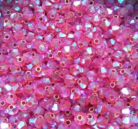 4mm Swarovski Padparadscha AB 2X FC Bicones Rainbow Beads 36/72/144/432/720 Pieces PREMIUM Jewelry making rainbow beads embroidery materials
