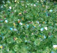 Swarovski (3/4mm) Peridot AB Bicones rainbow beads 36/72/144/432/720 Pieces rainbow beads, jewelry making, couture embellishments