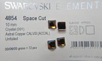 SWAROVSKI 10MM #4854 Space Cut Fancy Stone in 4 Colors 6/24/72/144 Pieces