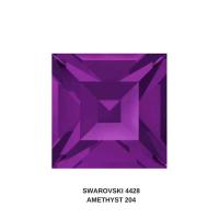 4/8 mm Swarovski #4428 Square Fancy Stone Amethyst 6/36/72/144 Pieces (204)