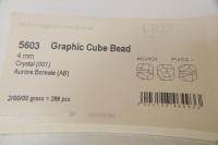 Swarovski 5603 4mm Graphic Cube Crystal 12/36/72/144/288 Pieces Crystal/AB/Golden Shadow PREMIUM MATERIALS, vintage findings, wedding