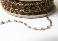 Vintage Swarovski Cupchains 272R4 - Round String 12ss in Amethyst (3mm) 0.5/1/2/5 Meters
