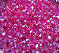 5mm Light Siam 2X Aurore Boreale Swarovski Bicone 12/36/72/144/432/720 Pieces (227 AB) Jewelry making rainbow beads, embroidery materials