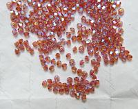 Swarovski 3/4mm Topaz AB 2X FC Bicones 36/72/144/432/720 Pieces Made in Austria PREMIUM rainbow beads, jewelry making couture embellishments