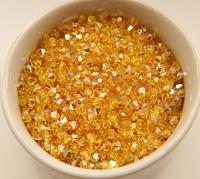 4mm Swarovski Light Topaz Aurore Boreale Bicones 36/72/144/432/720 Pieces rainbow beads, jewelry making, couture embellishments, embroidery