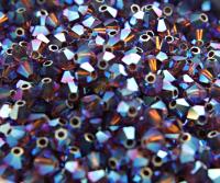 Swarovski (3/4mm) Amethyst AB 2X FC Bicones Rainbow Beads 36/72/144/432/720 Pieces rainbow beads, jewelry making, couture embellishments