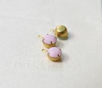 Swarovski 7mm Round setting drop one loop in Rose Alabaster 34ss (293) 6/12/24/100/300 Pieces jewelry supplies in Brass/Vintage Black