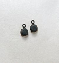 Swarovski 7mm Round setting drop one loop in Dark Coral Red 34ss (396) 6/12/24/100/300 Pieces jewelry supplies in Brass/Vintage Black