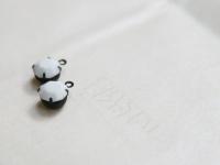 Swarovski 7mm Round setting drop one loop in Chalk White 34ss (279) 6/12/24/100/300 Pieces jewelry supplies in Brass/Vintage Black premium