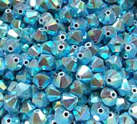 4mm Turquoise 2X Aurore Boreale Bicone beads Cuts 36/72/144/432/720 Pieces (267) SWAROVSKI ELEMENTS rainbow beads, jewelry making