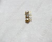 Preciosa 4mm fancy stone square setting drop one loop in Crystal 6/12/36/144/720 Pieces jewelry supplies in Brass/Vintage Black