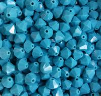 6/8 MM Turquoise Swarovski Bicone beads Cuts 6/12/24/36/72/144/288 Pieces (267) jewelry supplies, vintage findings, embroidery materials