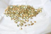 5.5 x 5 mm Vintage Preciosa Jonquil Hearts 72/144/432 Pieces 435-18-111 fancy stones, jewelry making, craft supply, clay art, embellishment
