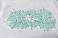 4mm Mint Alabaster Aurore Boreale Swarovski Bicone Cuts 36/72/144/432/720 Pieces embroidery materials, jewelry making