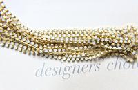 14PP Rhinestone Chain Swarovski White Opal 2mm (0.5/1/2/5 meters) Wedding Bridal Supplies|Jewelry Making|Decoration, vintage findings, rare