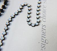 16ss Rhinestone Chain Swarovski White Opal Black base 4mm 1/2/5/15 Meters Wedding Bridal Supplies|Jewelry Making|Decoration, Vintage supply