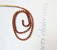 14pp Swarovski Vintage Chain in Siam (2mm) 0.5/1/2/5/15 Meters Brass Settings vintage premium findings, strass chains, jewelry making