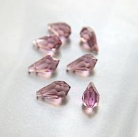 Vintage Czech Light Amethyst crystal Drops 18 x 9 MM Fancy Crystal drops 3/12/36 Pieces