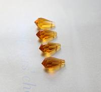 Vintage Czech Topaz crystal Drops 18x9 MM Fancy Crystal drops 3/12/36 Pieces