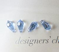 Vintage Czech Light Sapphire crystal Drops 18x9 MM Fancy Crystal drops 3/12/36 Pieces