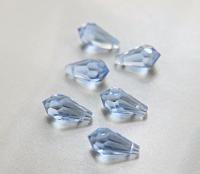 Vintage Czech Light Sapphire crystal Drops 18x9 MM Fancy Crystal drops 3/12/36 Pieces