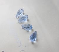 Vintage Czech Light Sapphire crystal Drops 18x9 MM Fancy Crystal drops 3/12/36 Pieces
