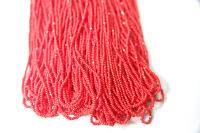 13/0 Hanks Charlotte Cut Beads 93170 Light Red Opaque 1/5/25/50/100 Hanks 1.6 mm glass beads, jewelry supply, findings, craft supply vintage