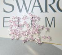 4mm Swarovski Rosaline crystal dangles in Sterling Silver wire wrapped- charms- drops- jewelry making 72/144/432/1000Pieces