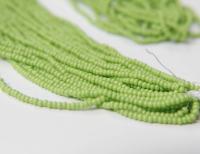 11/0 Czech Seed Bead Avocado Opaque 1/5/25 Full hanks Preciosa Ornella loose beads, mix beads, embroidery materials, craft supplies, RARE