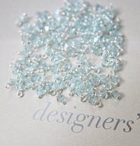 4mm Swarovski Light Azore crystal dangles in Sterling Silver wire wrapped- charms- drops- jewelry making 72/144/432/1000Pieces