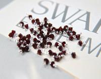4mm Swarovski Garnet crystal dangles in Sterling Silver wire wrapped- charms- drops- jewelry making 72/144/432/1000Pieces