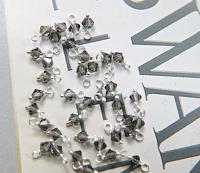 4mm Swarovski Black Diamond crystal dangles in Sterling Silver wire wrapped- charms- drops- jewelry making 72/144/432/1000Pieces