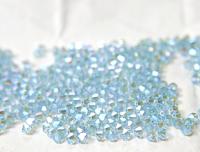 Swarovski (3/4mm) Aquamarine AB 2X FC Bicones Beads Rainbow 36/72/144/432/720 Pieces (202), embellishments couture, jewelry making