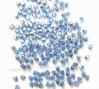 Swarovski (4mm) Montana AB 2X FC Bicones Rainbow Beads 36/72/144/432/720 Pieces (207) embroidery materials, embellishments couture