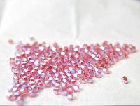 Swarovski (4mm) Rose AB 2X FC Bicones Beads 36/72/144/432/720 Pieces (209) PREMIUM rainbow beads, jewelry making, couture embellishments