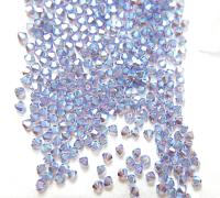 Swarovski (3/4mm) Tanzanite AB 2X FC Bicones Rainbow Beads 36/72/144/432/720 Pieces (539) jewelry making, embroidery materials